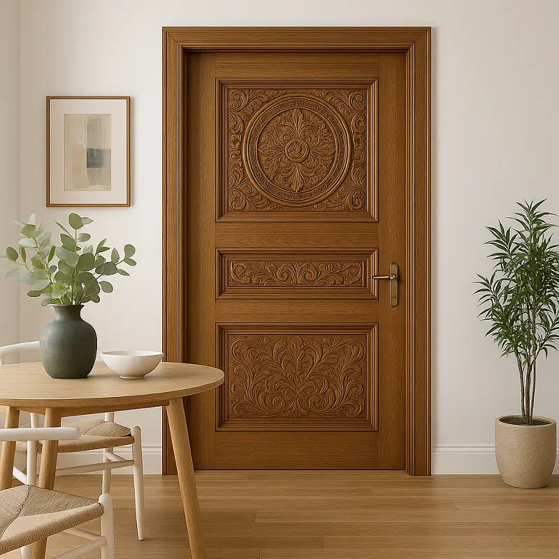 Carved Sagwan Door