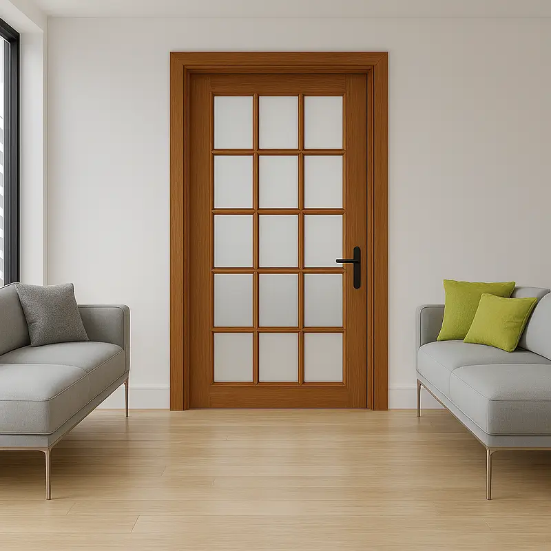 Sagwan Glass Panel Door