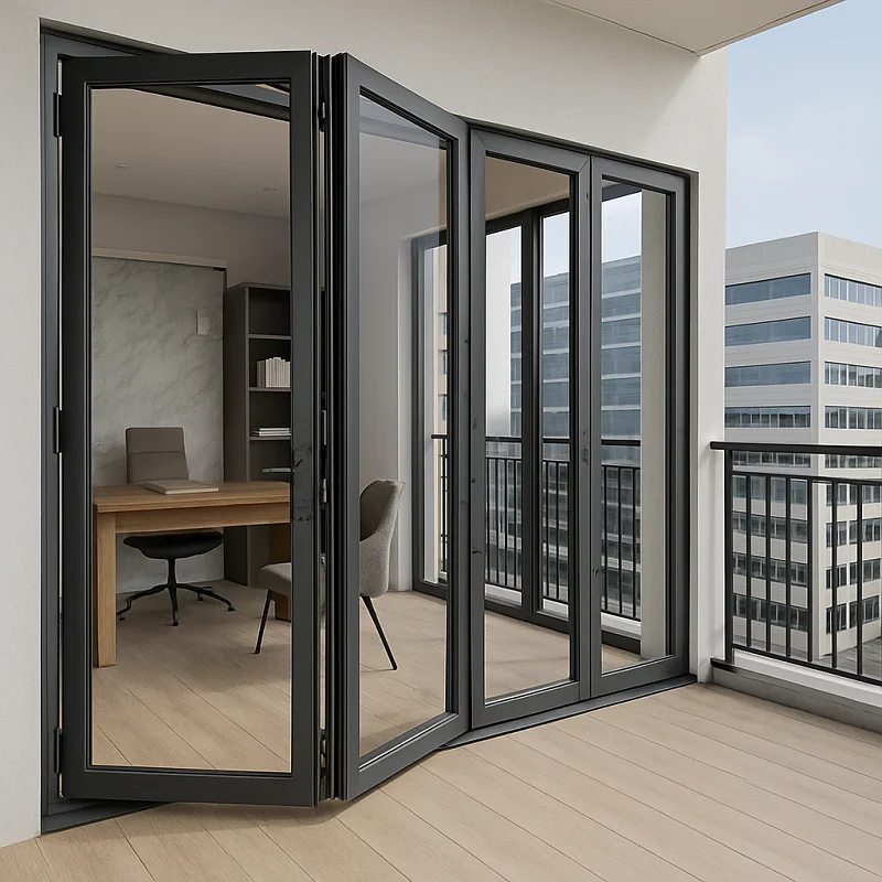Aluminium Folding Doors in Balcony