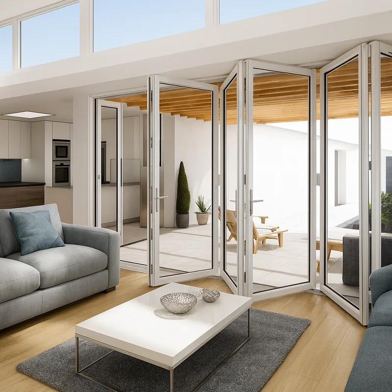 Aluminium Folding Doors in Living Rooms