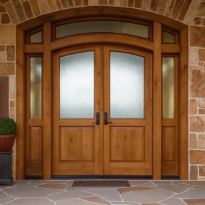 Custom Wood Doors at Main Entrances