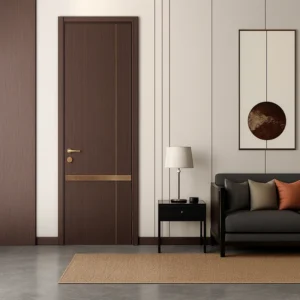 Custom Wood Doors in Living Room