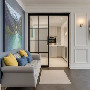 Glass Doors in Living Rooms