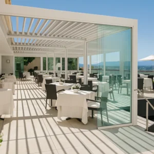 Glass Pergola in Hotel