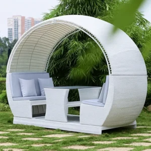 Sun Beds in Home Garden