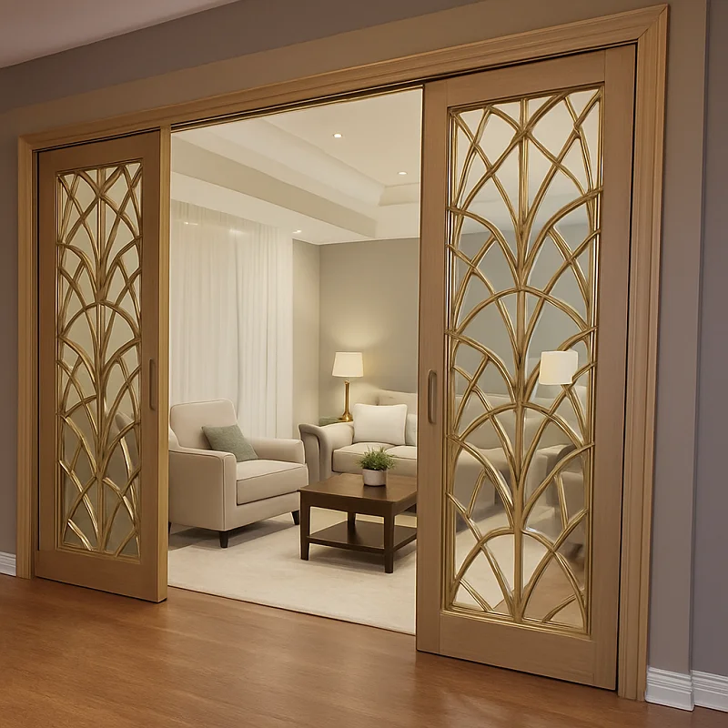 Wooden Sliding Doors in Living Rooms