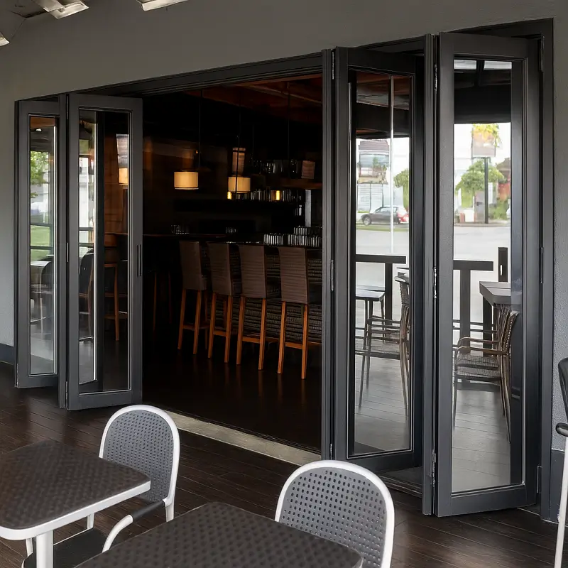 Aluminum Doors in Restaurant