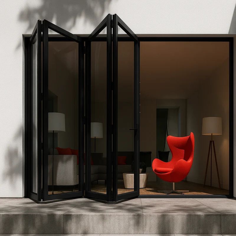 Aluminium Bifold Doors in Living Room