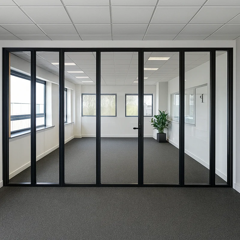 Aluminium Bifold Doors in Office Partition