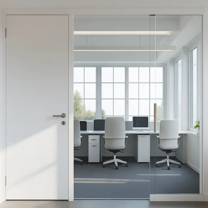 Aluminium Doors in Office
