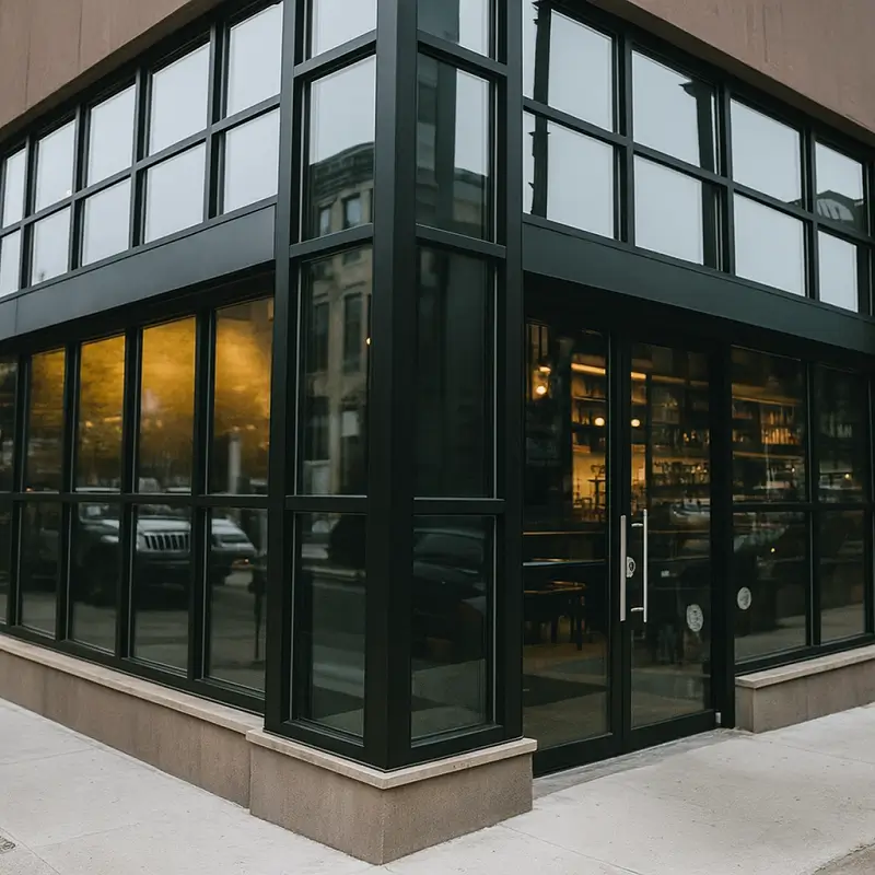 Aluminium Doors in Restaurant