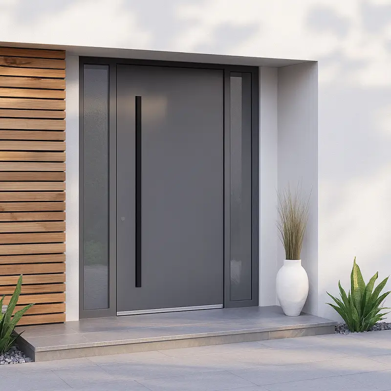 Aluminium Front Doors in Apartment