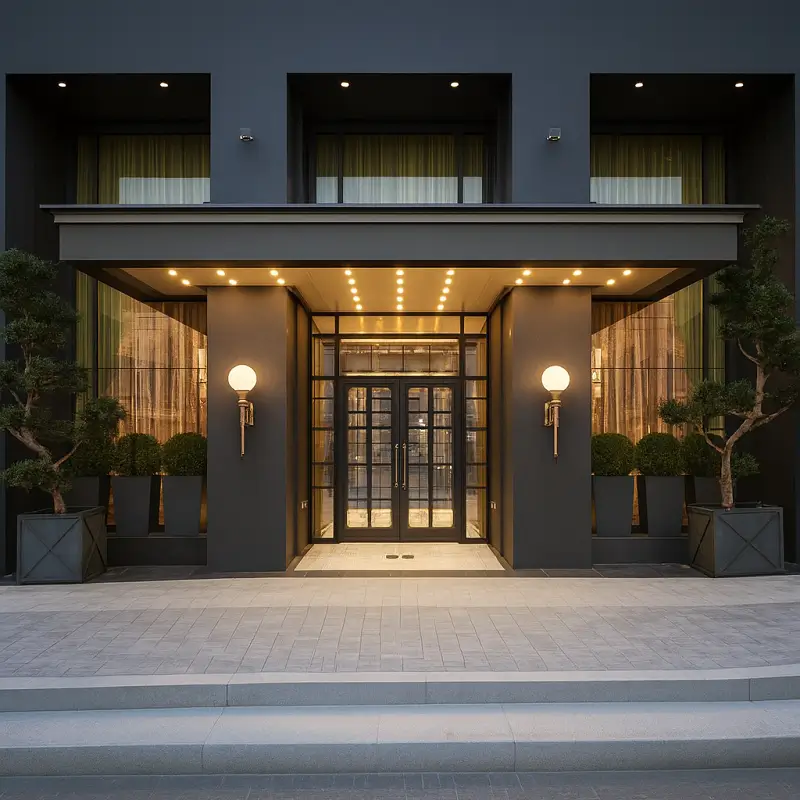 Aluminium Front Doors in Hotels