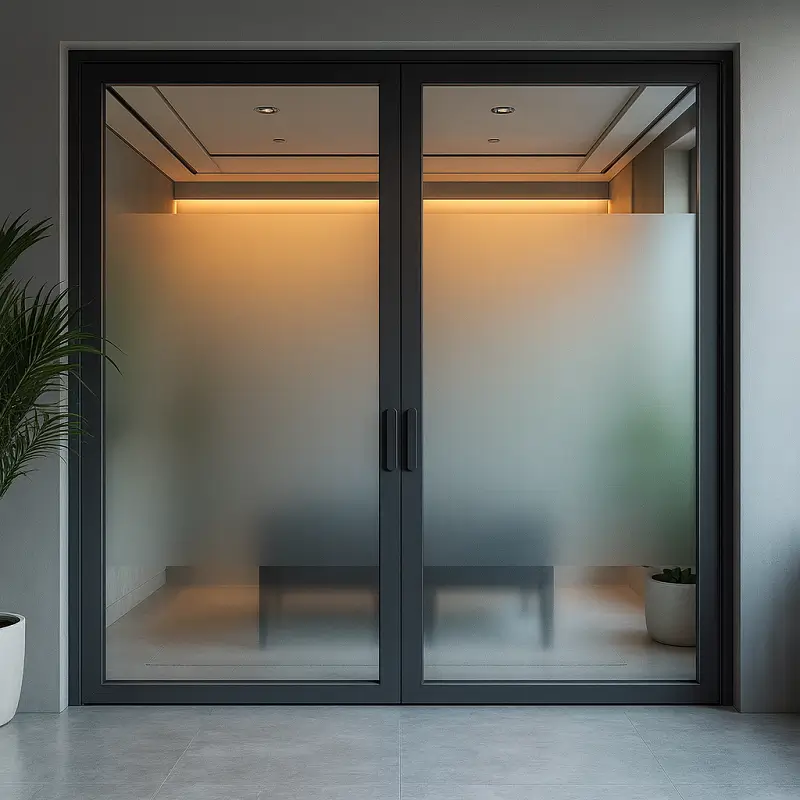 Aluminium Front Doors in Office