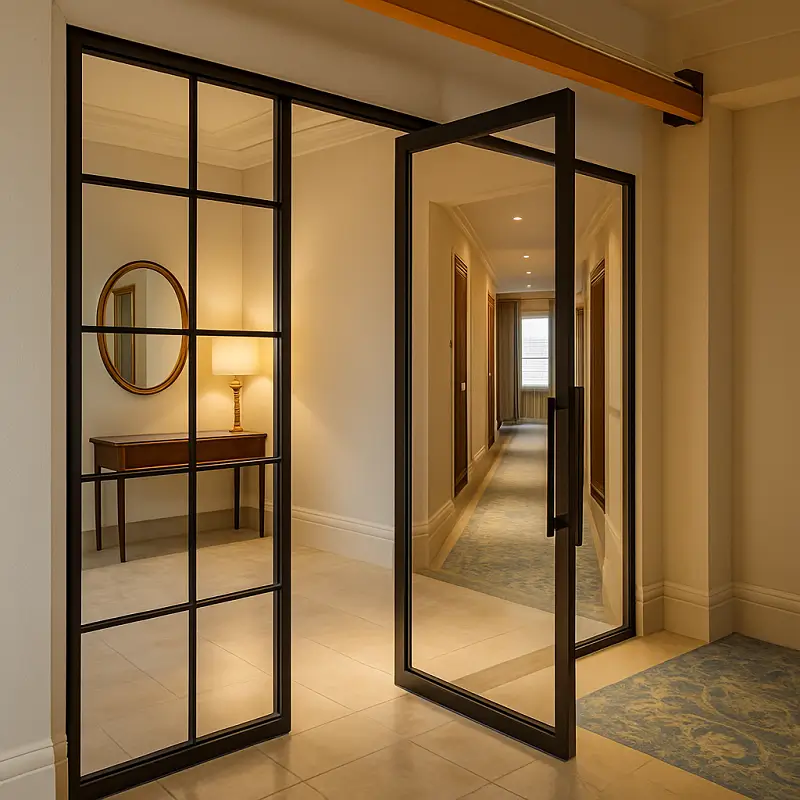 Aluminium Glass Door in Hotels