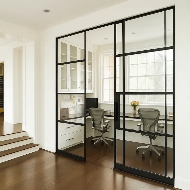 Aluminium Glass Door in Offices