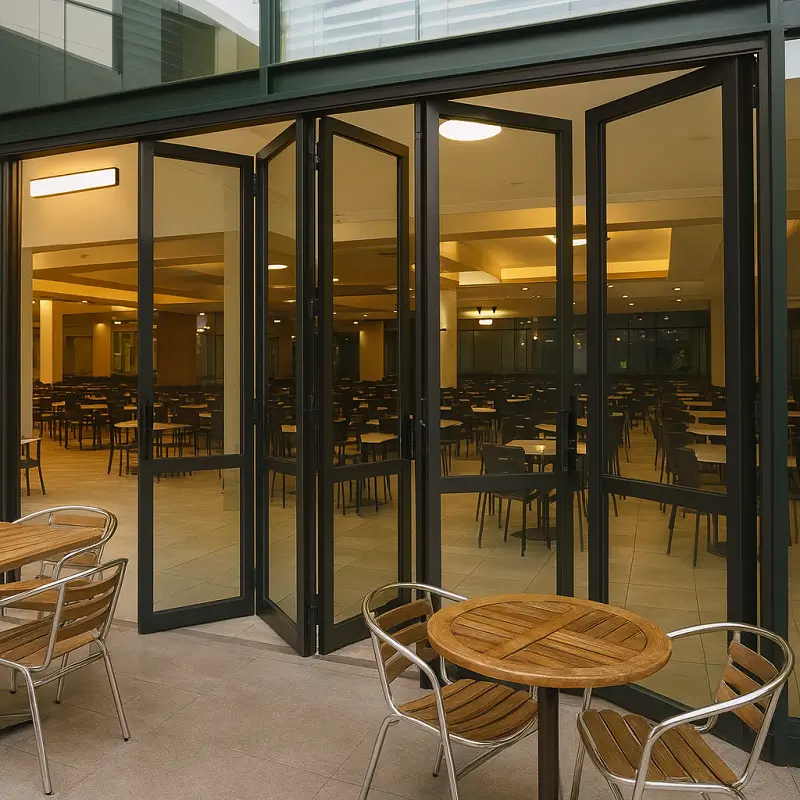 Aluminium Glass Door in Restaurants