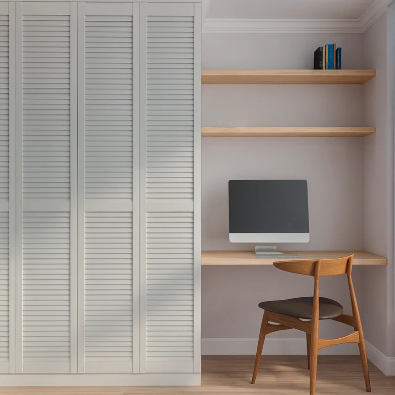 Aluminium Louvre Doors in Wardrobe