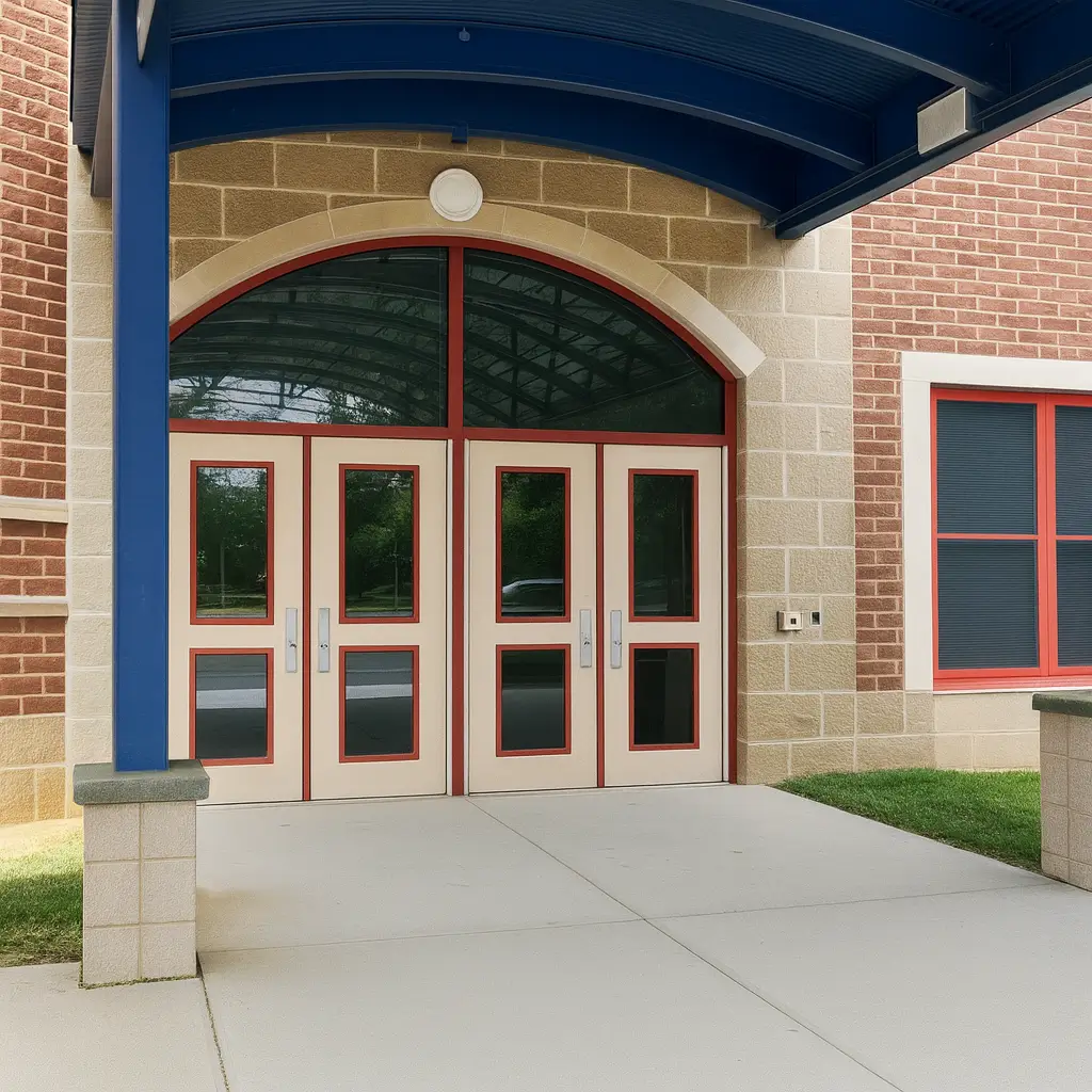 Aluminum Main Door in Educational Institution