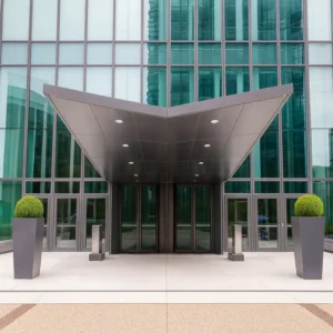 Aluminum Main Door in Hotel Entrance