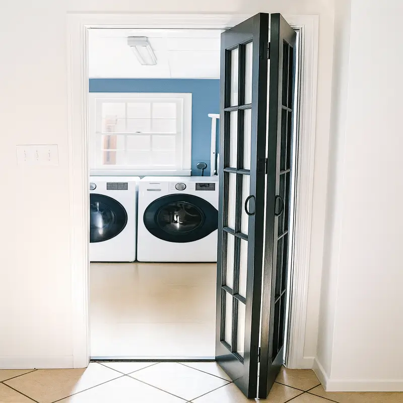 Custom Bifold Doors in Laundry Room