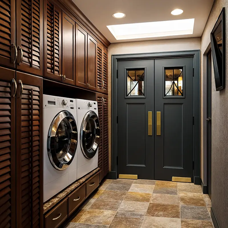 Custom Closet Doors in Laundry Rooms