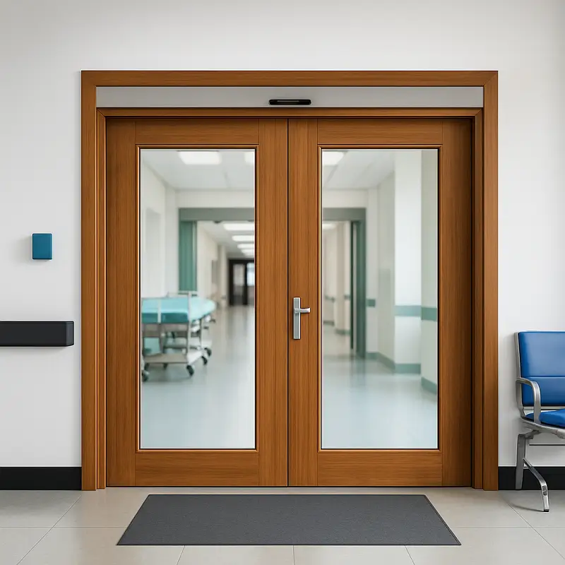 Wooden Entrance Doors in Healthcare