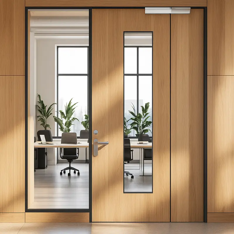 Wooden Entrance Doors in Offices